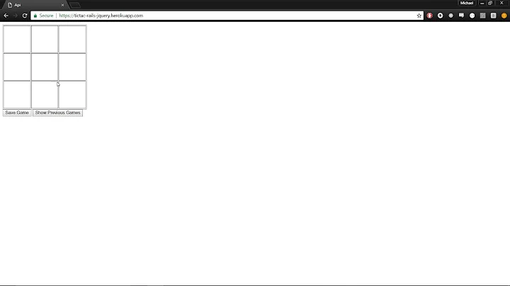 Tic Tac Toe Rails/JavaScript/jQuery App