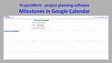 Create and update project milestones in Google Calendar