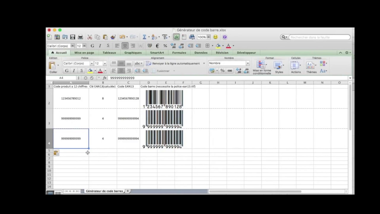 How To Make Ean13 Barcode In Excel Only Formula No Macro No Vba