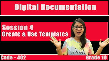 Session 4 : Create and Use templates | open office | code 402 | Grade 10