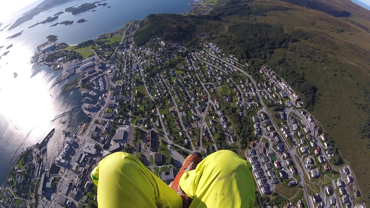 Mickey PPG Paramotor, with Ole Kristian Romestrand towards Prost Ankersgate, Ulsteinvik (my home)