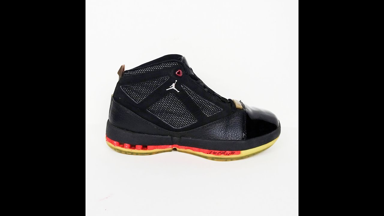 Vintage 2001 Air Jordan Boys 16 OG GS Bred Sneakers Size 5.5Y 38 Basketball Shoe 