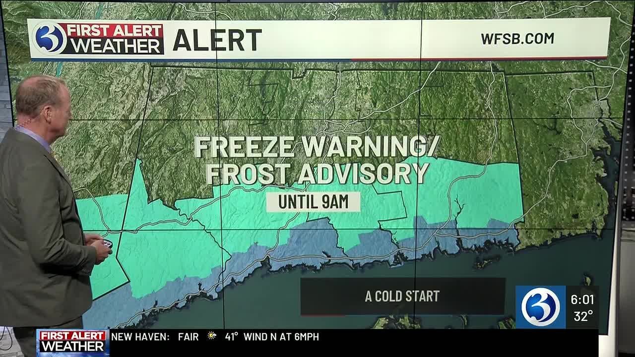 Freeze warning, frost advisory in effect - YouTube