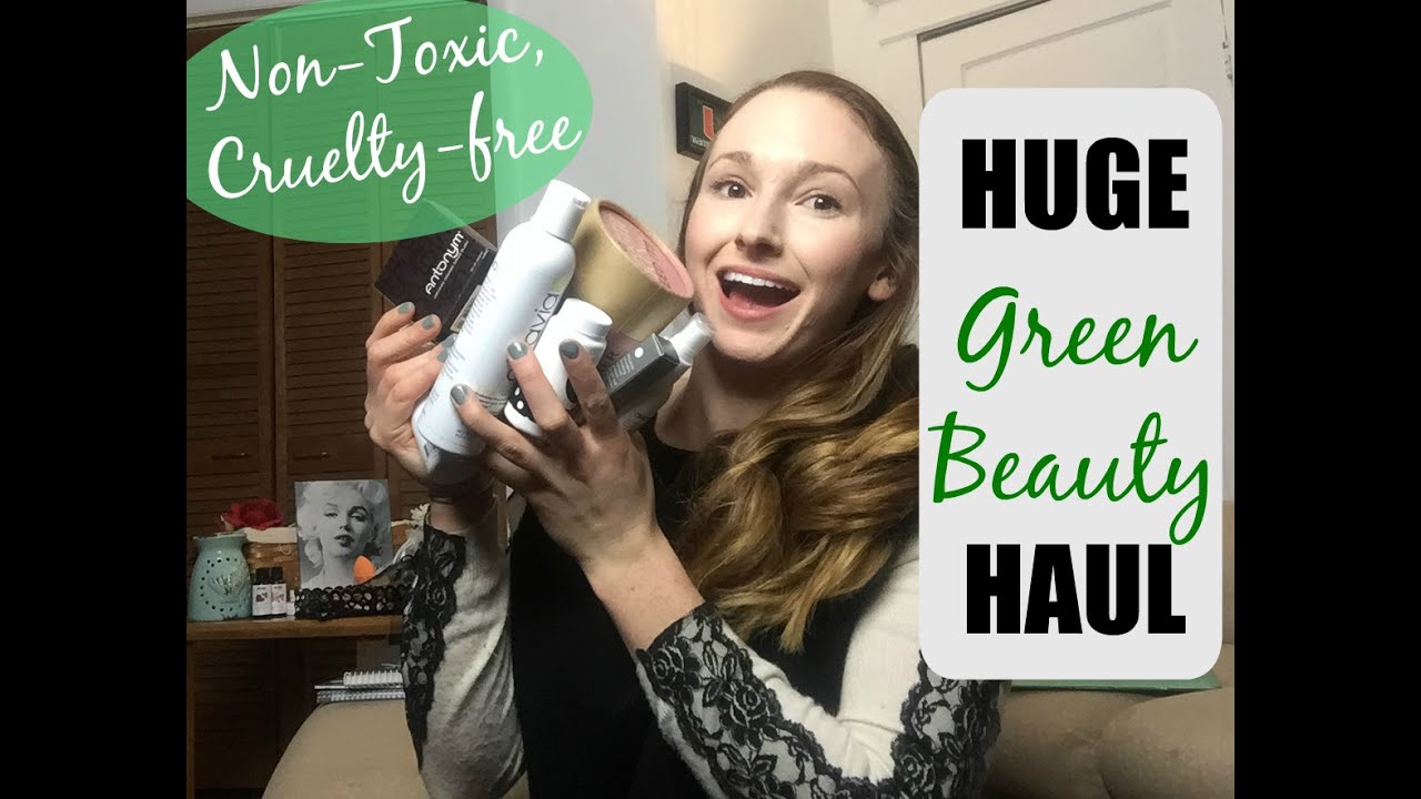 HUGE GREEN BEAUTY HAUL // Non-Toxic // ft. Aurora Beauty, Brija Cosmetics, Coco Lavish, & more!