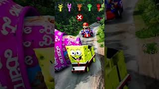 Gummybear Va Spiderman Vs Ironman Vs Barbie Vs Mcqueen Vs Bollard Vs Yashl238 automobile beamngrao