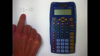 TI15 Calculator Entering and Calculating with Mixed Numbers