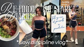 RE-FINDING THE SPARK DIARIES ✨ gym leg day, nutrition tips, mindset work + dealing with burnout