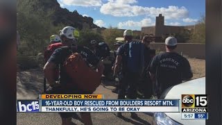 16-year-old boy rescued from Boulders Resort Mountain