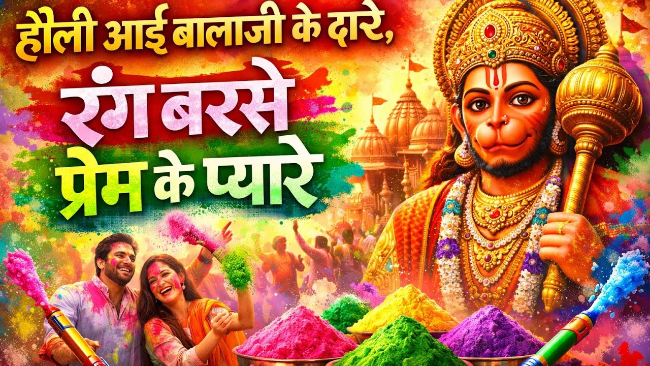 || होली आई बालाजी के द्वारे,रंग बरसे प्रेम के प्यारे || holi aai balaji ke duare || holi bhajan ||