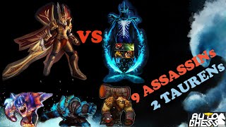 DOTA AUTO CHESS - 9 ASSASSINS AND 2 TAURENS