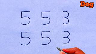 How to Draw Beautiful Dog Drawing From Number 553 | Easy Drawing Tutorial For Beginners Wealth