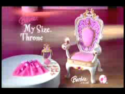 2007 UK Barbie My Size Throne Commercial
