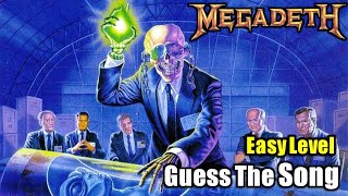 Are You a True MEGADETH Fan Name This Song in 7 Seconds! | Easy Level
