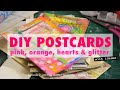 Painting Pink ABSTRACTS| Let's make DIY Postcards [part 2]