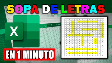 Como hacer una sopa de letras en Excel fácil y rápido