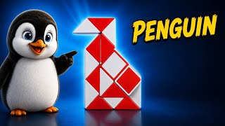 Make a penguin with  snake cube 