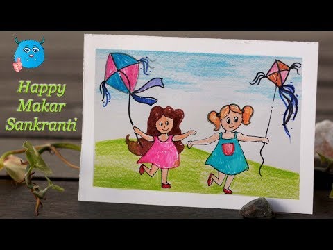 Featured image of post Makar Sankranti Drawing With Kite Happy makar sankranti drawing easy l how to draw kite flying scenery step by step drawing easyfestivalpainting