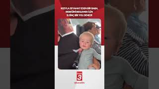 Kızıyla Seyahat Eden Bir Baba, Bebeğini Beslemek Için Ilginç Bir Yol Denedi..