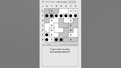 Grey is Odd - Today grids. Solution level 4 7X7 dated 03-30-2024