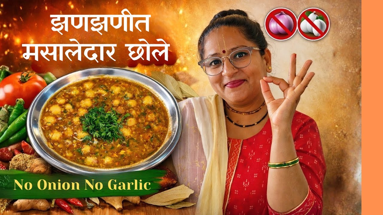 झणझणीत छोलेची भाजी 🚫 No Onion No Garlic | घरगुती स्पेशल रेसिपी