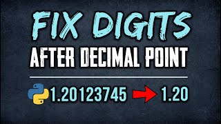 How to fix digits after Decimal point in Python | Bangla Tutorial