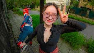 Spider-Man Vs Beautiful Money Heist Girl In Love Romantic Parkour Pov