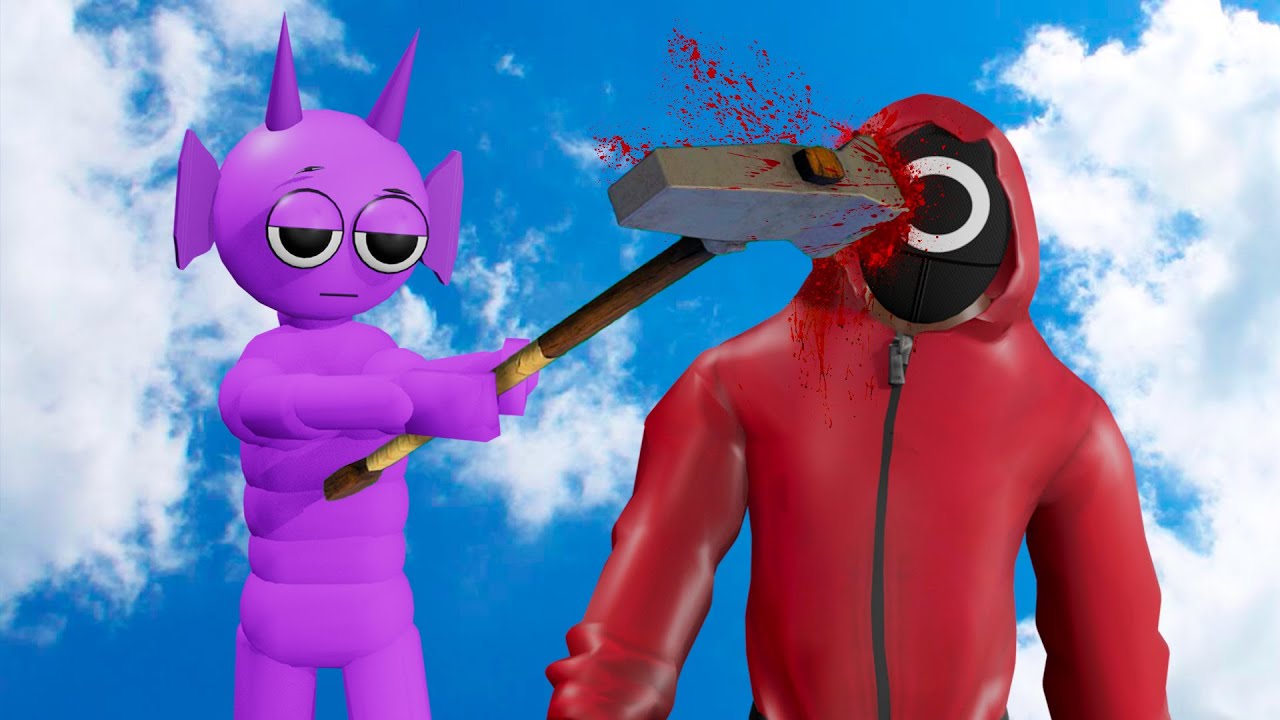 Sprunki VS Squid Game! Epic AI Fight with Ragdoll Physics! Compilation #10