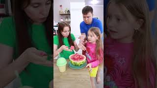 OMG She hid candies on watermelon #shorts by Happiki