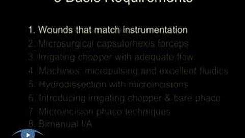 Bimanual Phaco: Basic Phaco basic techniques