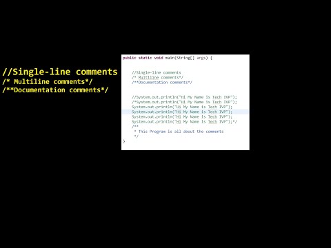 Java Comments Explained | Single-line, Multi-line, and Documentation Comments #9