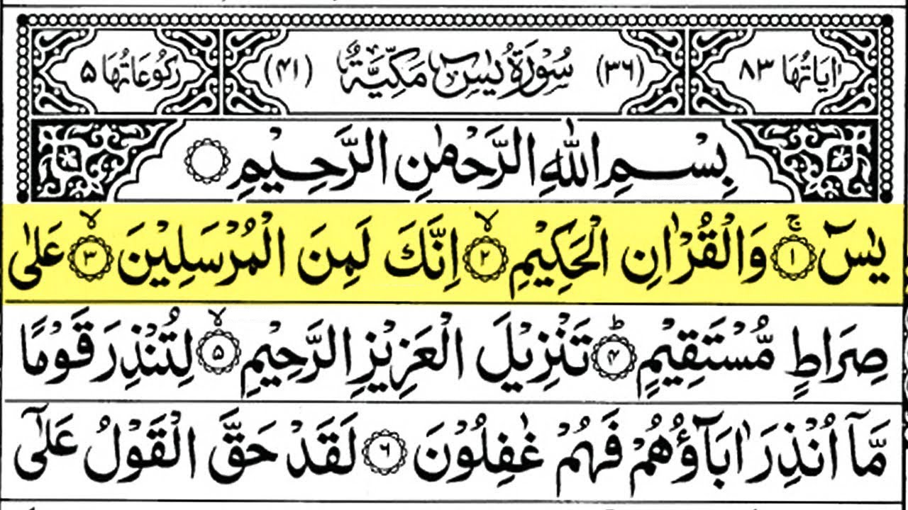 Surah Yasin (Yaseen) Full With Arabic Text | Sheikh Abdul Rahman Al Sudais | Ep - 001 #surahyaseen