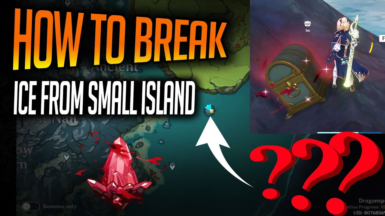 How to Break the ice from small island in dragonspine !!! YouTube