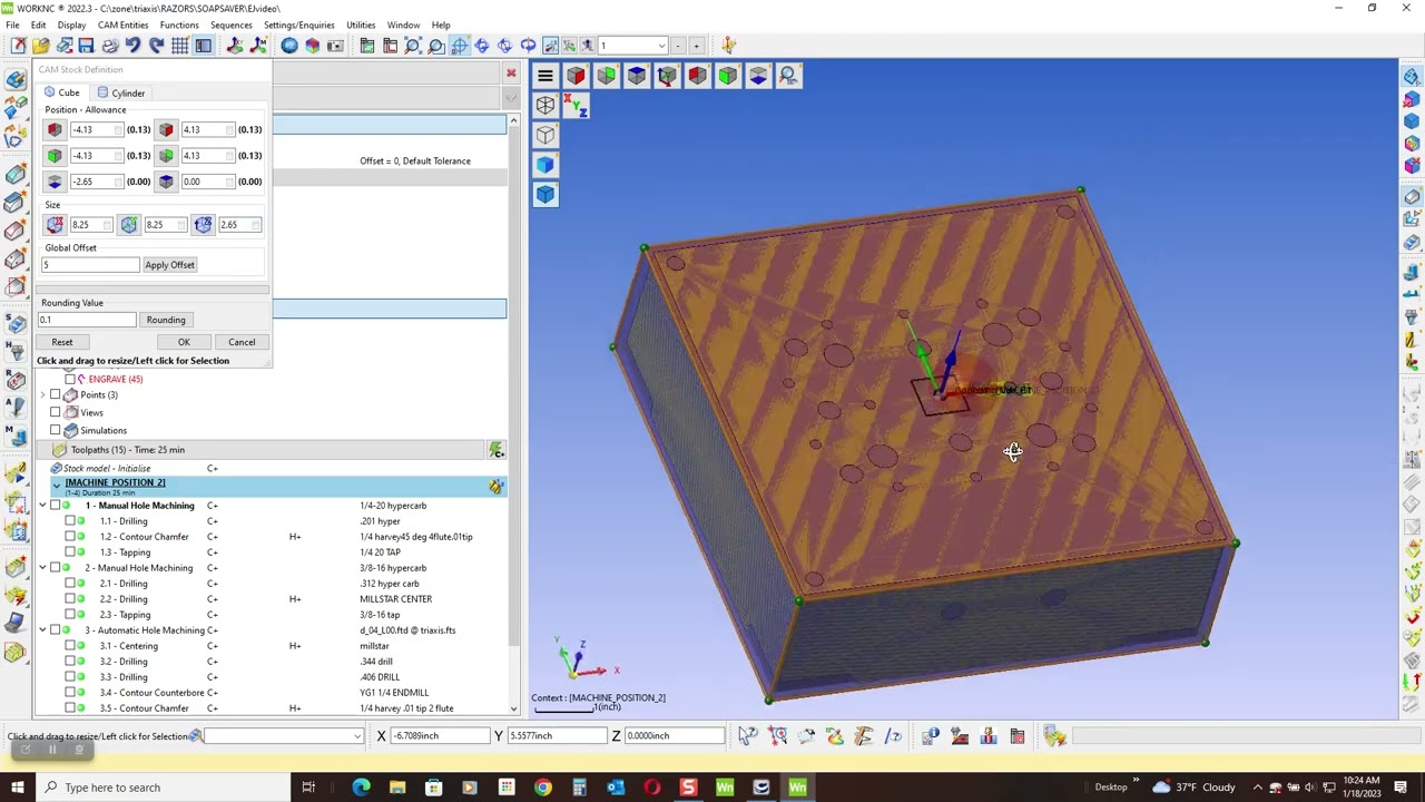 changing stock in work nc