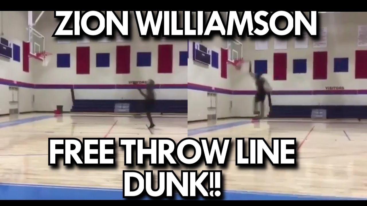 zion free throw dunk