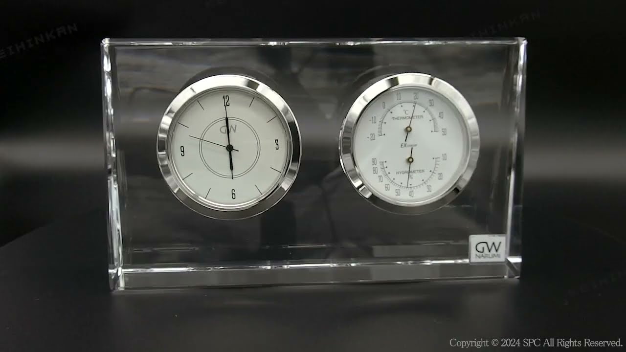 グラスワークスナルミ 【ブリーズ】 サーモクロック ｜ 記念品