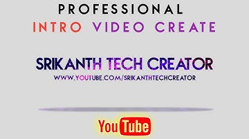 how to create Professional intro video for YouTube videos | intro video make in kinemaster Telugu
