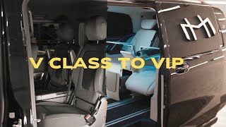 Mercedes V class custom Build to VIP Luxury Shuttle 👑