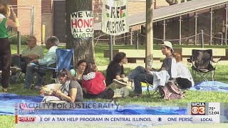 UIUC faculty join pro-Palestine protests on campus