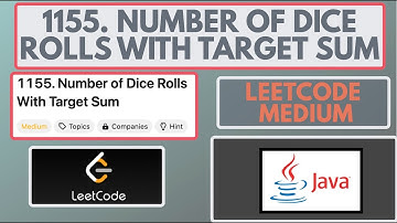 Leetcode | 1155. Number of Dice Rolls With Target Sum | Medium | Java Solution
