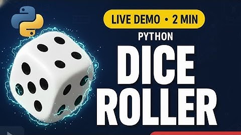 🎲  Python 2 Minut Fast project dice roller ! 🔥#python #coding #beginners #project 