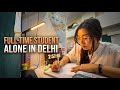 FULL TIME STUDENT while Living Alone in Delhi India-got sick in Library today Migraine + sinusitis 🤧