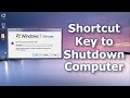 How to Shutdown Laptop using keyboard | Shutdown Shortcut key in Laptop