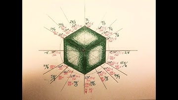 Sacred Trigonometry Art: Draw a Cube Inside Unit Circle