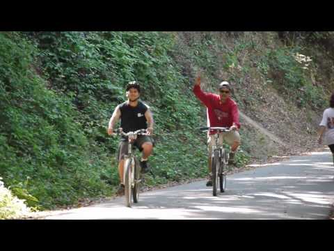 Dave and Kiko Bike trip at Lake Chabot.