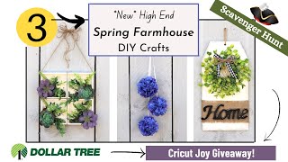 3 NEW Spring  Farmhouse High End Dollar Tree DIY Decor Crafts | New Dollar Tree Craft Decor DIYs