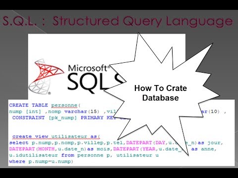 How To Crate Database With SQL Server