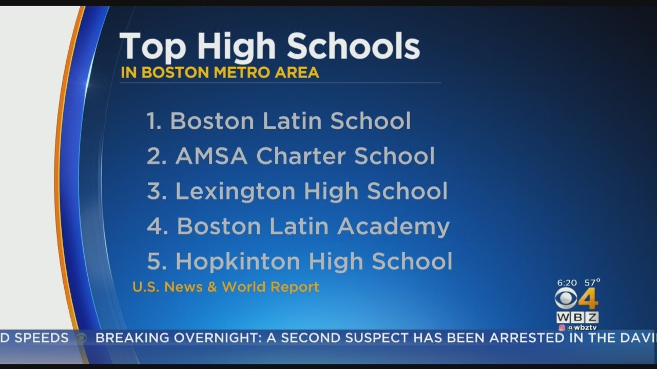 Ranking Shows Top High Schools In Boston Area YouTube