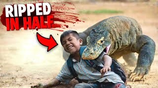 This Boy Was Ripped In Half By Komodo Dragon In Front of His Friends!
