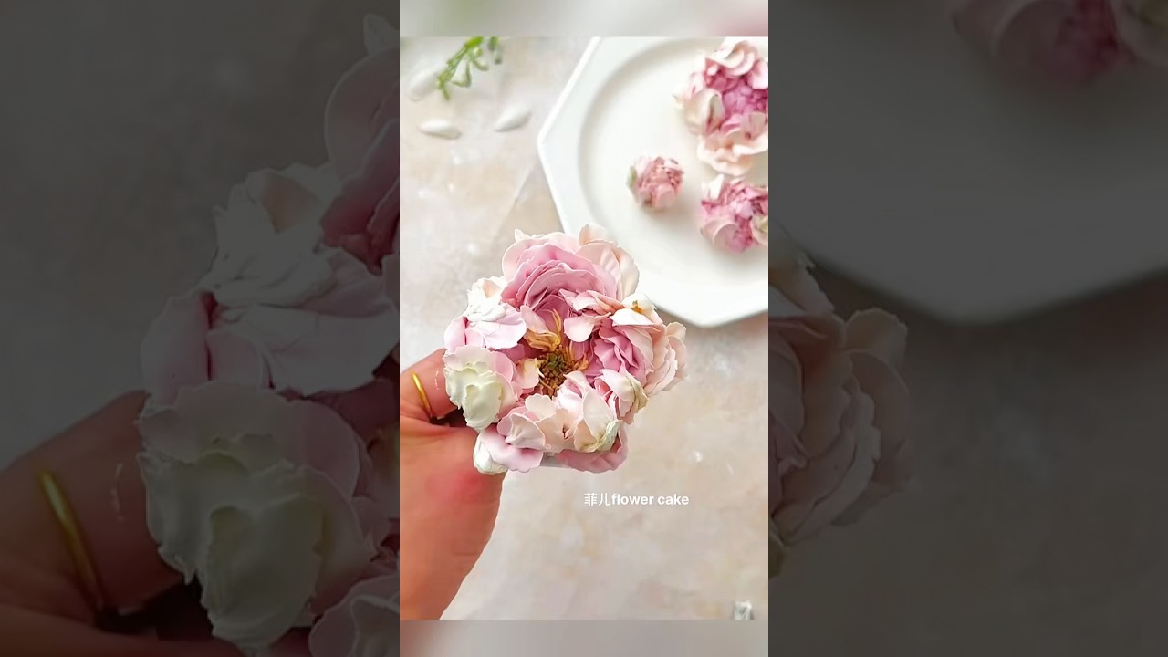 Realistic Buttercream Flower Piping 🌸 | So Satisfying & Elegant Cake Art | Floral Cake Design 2025