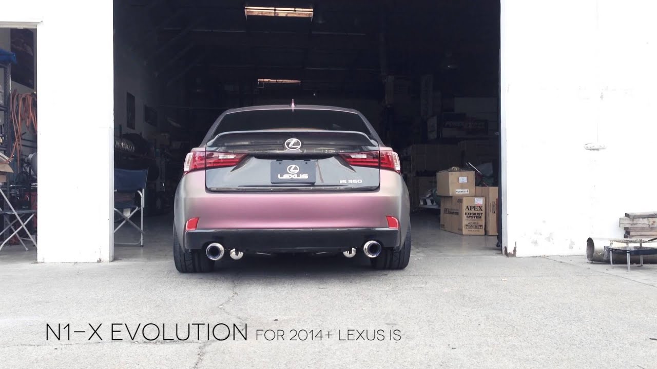 APEXi N1-X EVOLUTION EXTREME MUFFLER (RESONATED), for 2014+ LEXUS IS250 / IS350 RWD (TITANIUM TIP)